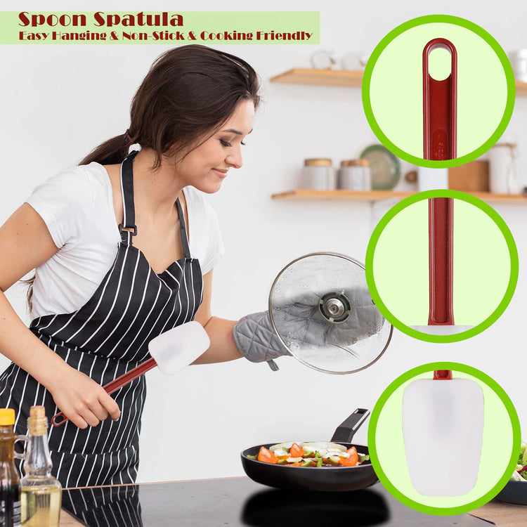 Silicone Rubber Spatula and Spoon Set of 3 (3 Count)