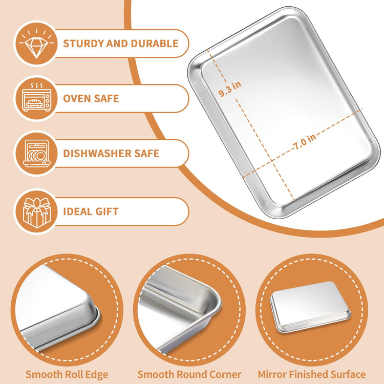 Stainless Steel Baking Sheet Pan Set of 2