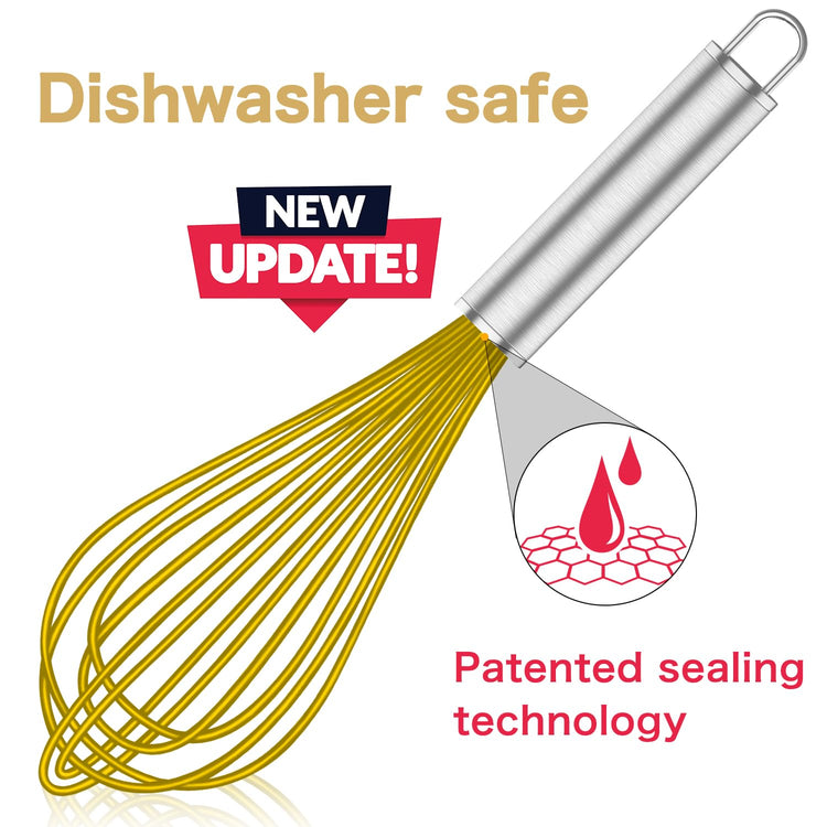 Yellow Silicone Whisk Set of 3 (3 Count)