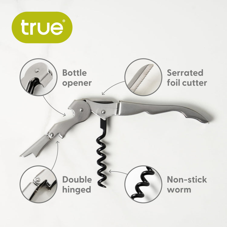 Truetap Double Hinged Waiter's Corkscrew Wine Opener