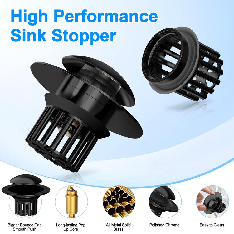 Universal 3 in 1 Bathroom Sink Drain Strainer