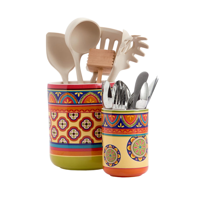 Tunisian Ceramic Utensil Holder Set of 2 (2 Count)