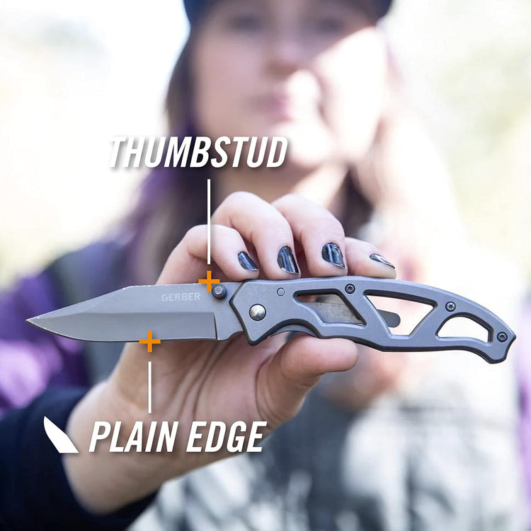 Gerber Gear Paraframe EDC Folding Pocket Knife with Safety Lock for Everyday Carry, Gifts for Men