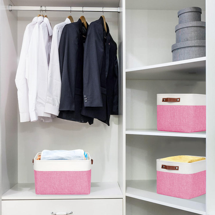 Storage Bins Large Fabric Storage Baskets for Shelves 3 Pack (3 Count)