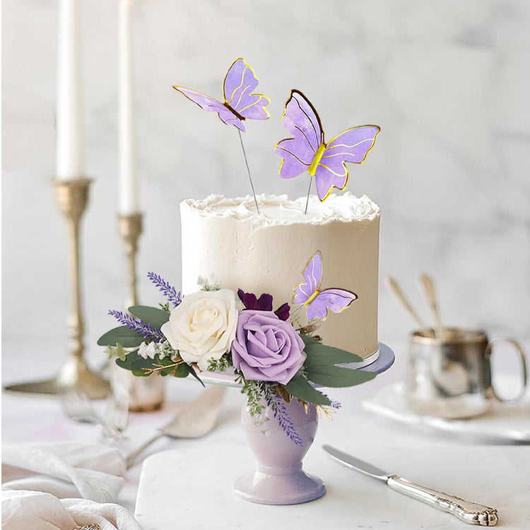 3Pcs Premade Cake Flowers (3 Count)