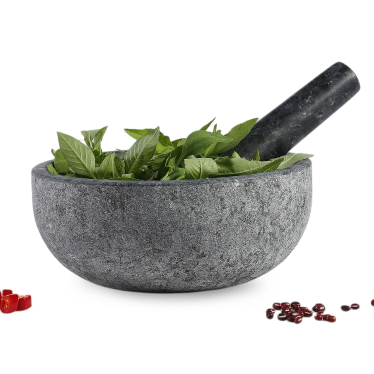 Natural Granite Mortar and Pestle Set