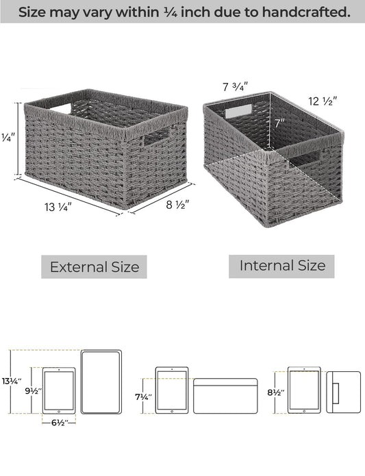 Wicker Storage Baskets (2 Count)