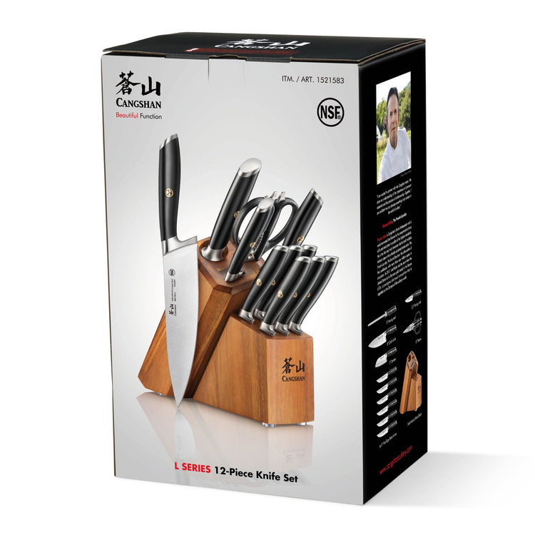 L Series 12 Piece Knife Block Set with 6 Steak Knives (12 Count)