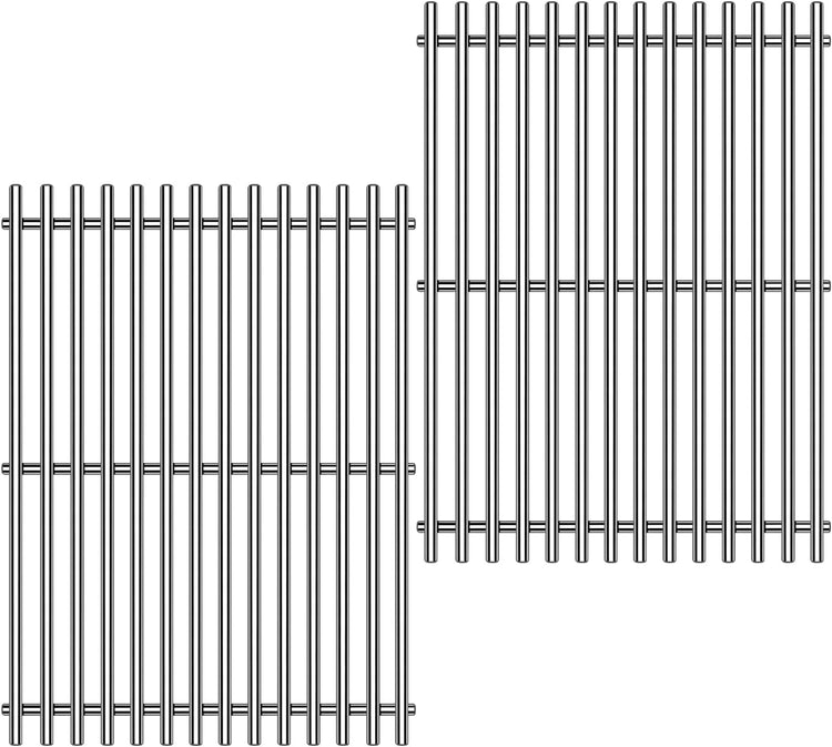 9MM 15" Stainless Steel Grill Grates for Weber Spirit E-210 Spirit E/S 200 & 210 Genesis Silver A Spirit 500 Gas Grill with Side Control Panel for Weber 7522 65905 65904 Spirit 200 Series