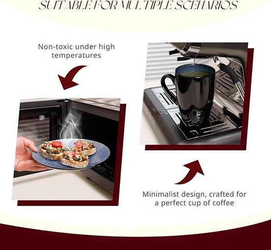 Stoneware Sonoma 56pc Dinnerware Set, Black + Speckled Spin Wash Cobalt