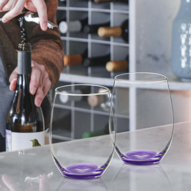 10 ARC Stemless Wine Glasses Set (10 Count)