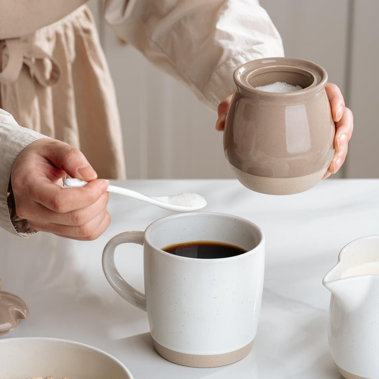 10oz Sugar Bowl with Lid and Spoon