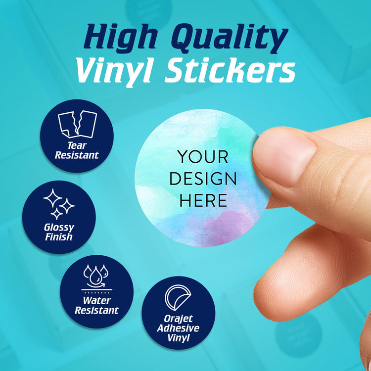 100 Custom Vinyl Stickers (100 Count)
