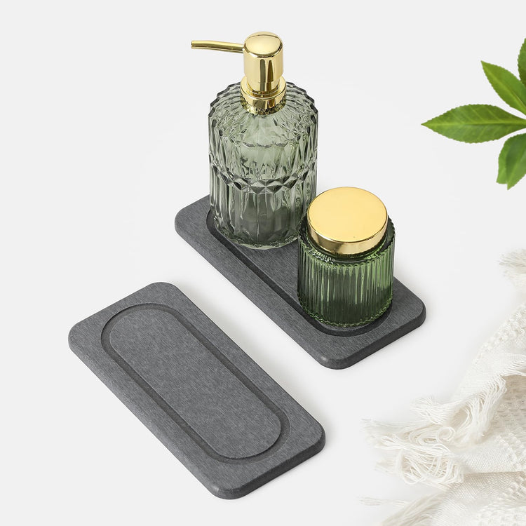 2Pack Diatomite Stone Coasters Water Absorbing Sink Tray for Kitchen & Bathroom Counter (2 Count)