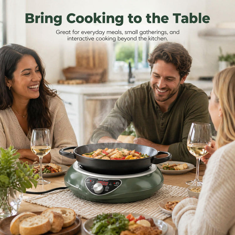 1700W 120V Concave Induction Wok Cooktop