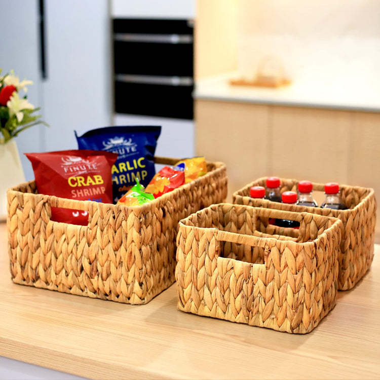 Water Hyacinth Storage Baskets (3 Count)