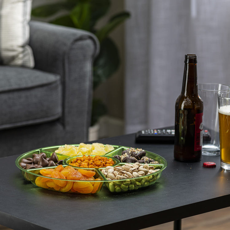 6 Sectional Round Plastic Serving Tray