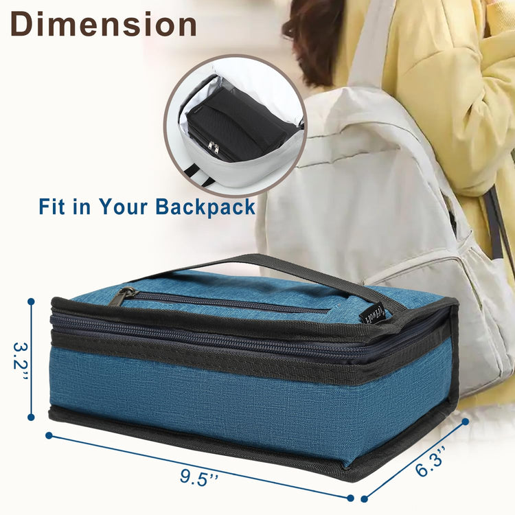 Small Insulated Lunch box Portable Soft Bag Mini Cooler Thermal Meal Tote Kit with Handle for Work & School