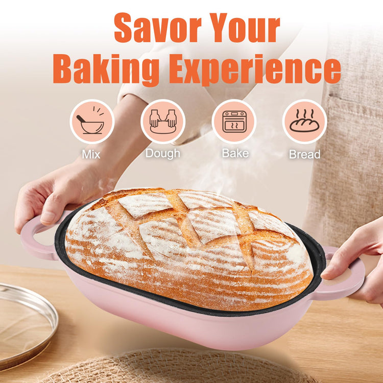 5 QT Enameled Cast Iron Sourdough Bread Oven