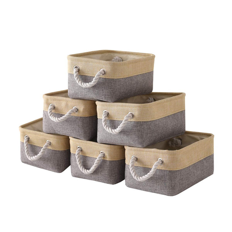 Fabric Storage Baskets for Organizing (6 Count)