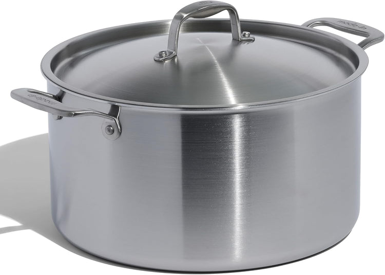 Made In Cookware - 12 Quart Stainless Steel Stock Pot With Lid - 5 Ply Stainless Clad - Professional Cookware - Crafted in Italy - Induction Compatible - Nestoria