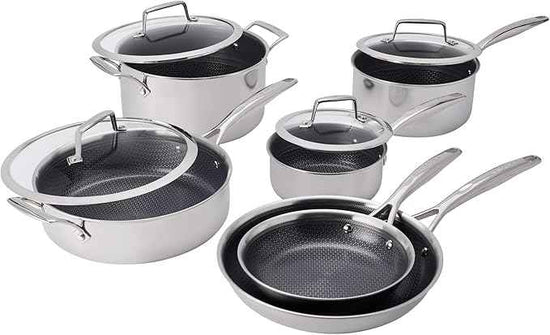 Henckels Paradigm Ceramic 10-pc Stainless Steel Dual Performance Cookware Set