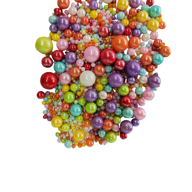 Edible Multicolor Sugar Pearls Candy Sprinkles 120G (4.23 Ounce)