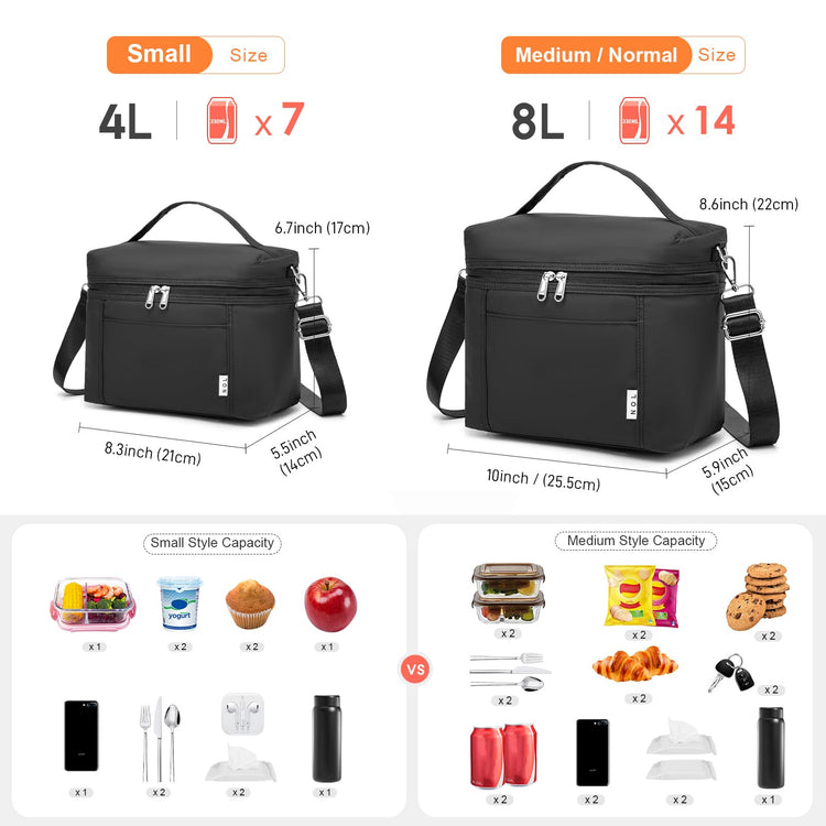 NOL Small Insulated Lunch Bag for Women