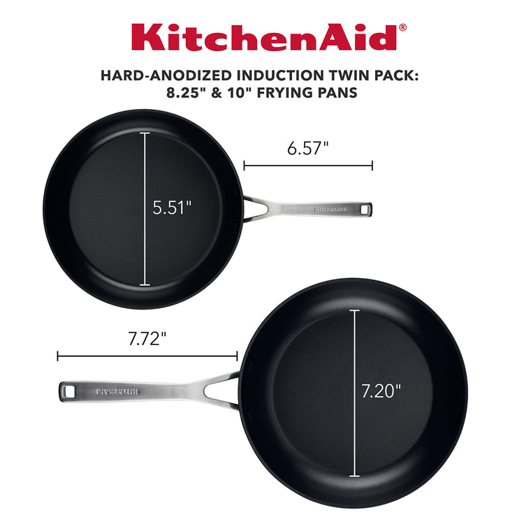 Hard Anodized Nonstick Frying Pan Set
