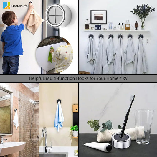 iBetterLife Adhesive Kitchen Towel Hooks (4 Count)