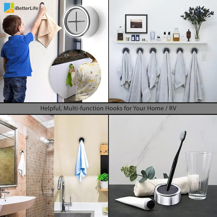iBetterLife Adhesive Towel Holder for Kitchen (4 Count)