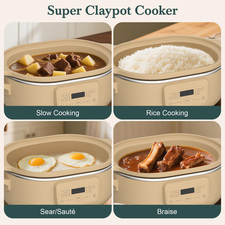 MAGNIFIQUE 4 Quart Programmable Casserole Slow Cooker