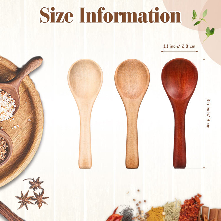 50 Pcs Small Wooden Spoons (50 Count)