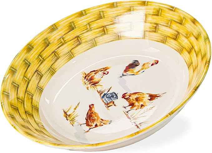 Tudor 16-Piece Premium Quality Round Porcelain Dinnerware Set, Service for 4 - Country Farmyard, See 10 Designs INSIDE!