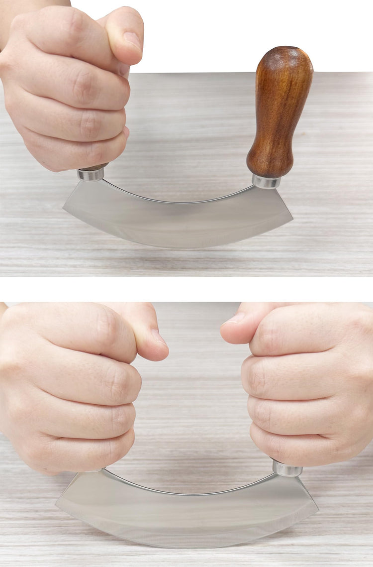 5.4 Inch Stainless Steel Mezzaluna Knife