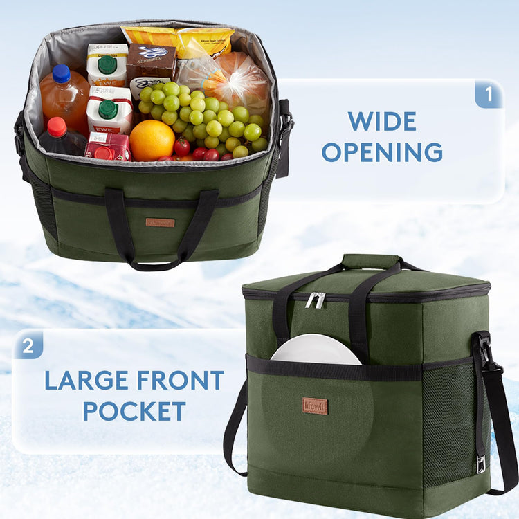 Cooler Bag 60 Cans Collapsible and Insulated Large Lunch Bag Leakproof Soft Cooler Portable for Camping