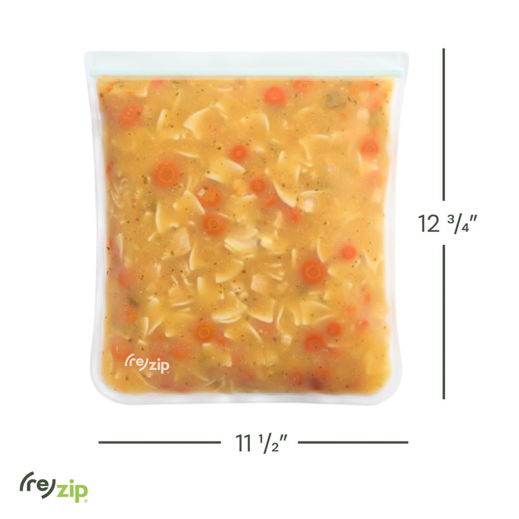 re) zip Gallon Reusable Bags | BPA-Free, Food Grade, Leakproof, Freezer and Dishwasher Safe | Holds 16 Cups / 128 Fl Oz | 8-Pack (Clear) (8 Count)