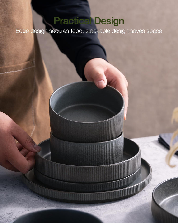 Star Stoneware Dinnerware Sets for 8 (24 Count)