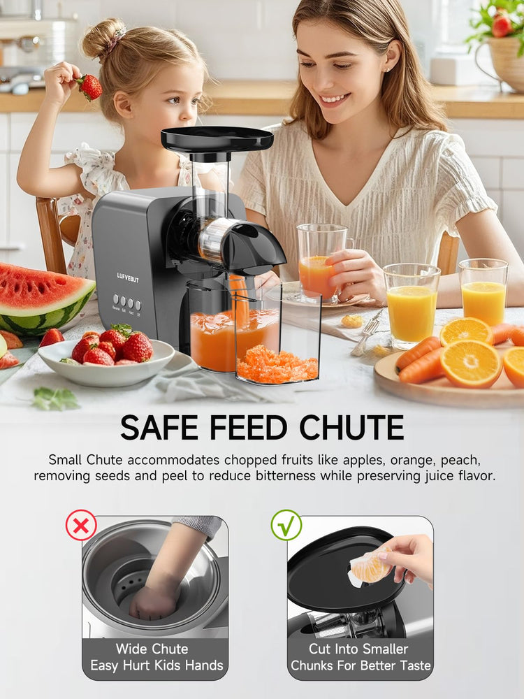 Slow Juicer Machine for Vegetables and Fruits Cold Press Masticating Extractor Celery Wheatgrass Leafy Greens Carrot Ginger Beet