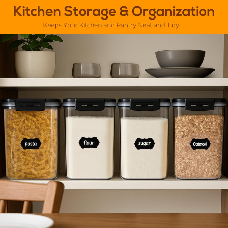 4 Pack 5.3L Thick Flour Sugar Storage Containers for Pantry (4 Count)