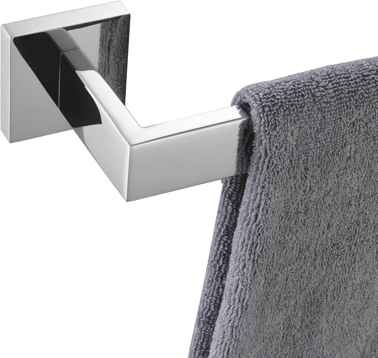 KOKOSIRI 16-Inch Single Towel Bar, Bathroom Kitchen Towel Holder, Wall Mounted SUS304 Stainless Steel Towel Rack, Polished Chrome, B4003CH-L16