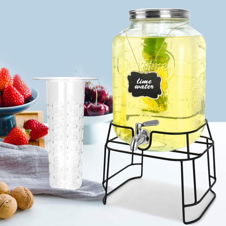 2 Gallon Glass Drink Dispensers For Parties