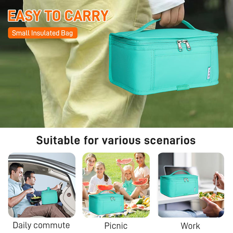 NOL Small Lunch Bag Mini Lunch Box Insulated Lunch Bag for Men