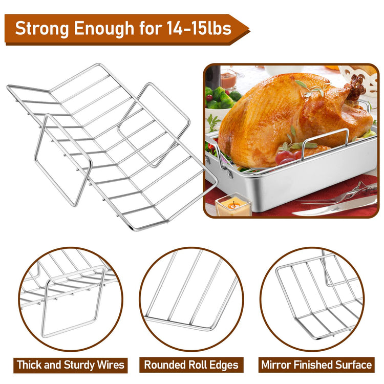 Roasting Pan with Rack for Turkey Chicken
