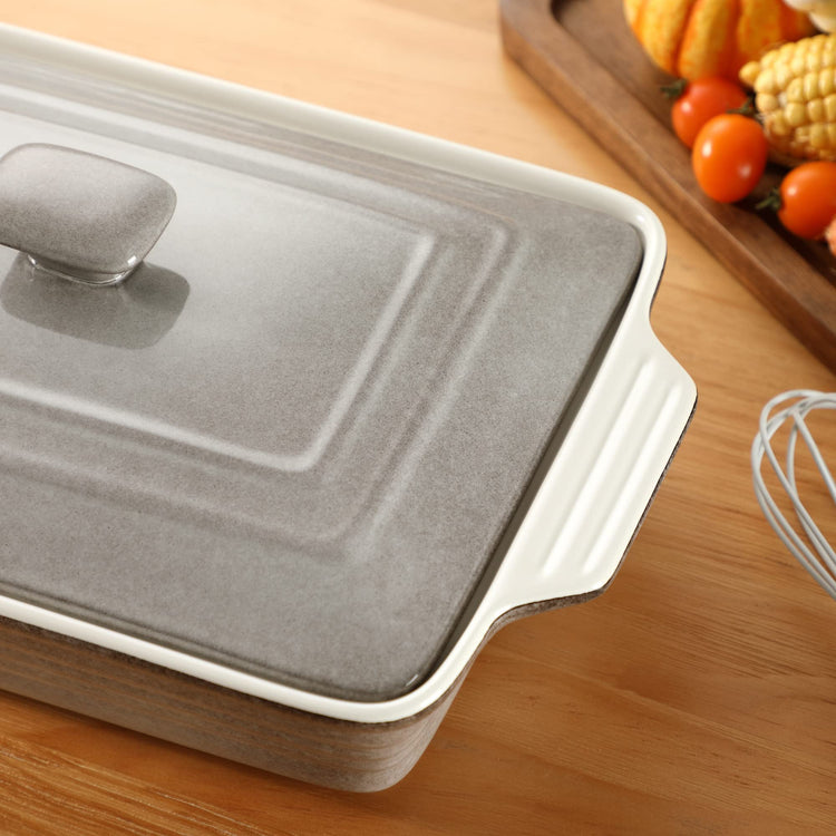 4.5 Quart Ceramic Casserole Dish with Lid