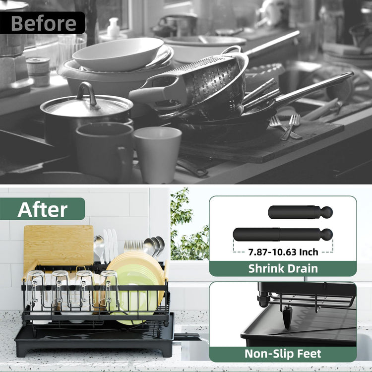 Dish Drying Rack with Auto