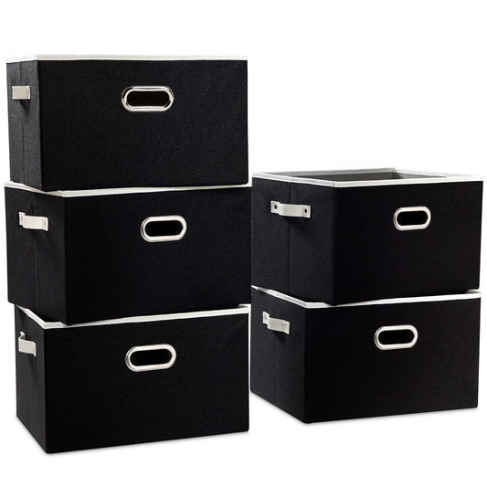 Larger Collapsible Storage Bins for Closet [5 (6 Count)