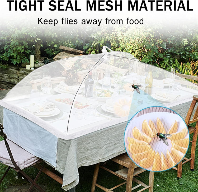 2Pcs 40x24 Extra Large Mesh Food Cover Tent for Outside