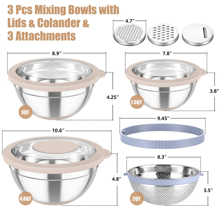 Mixing Bowls with Colander (4 Count)