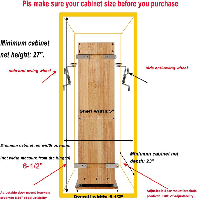 Pull Out Spice Rack Cabinet Organizer